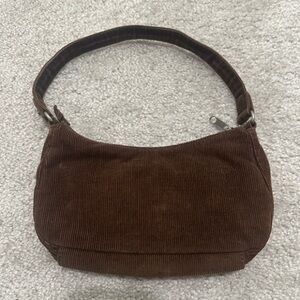 Brown Corduroy Shoulder Bag